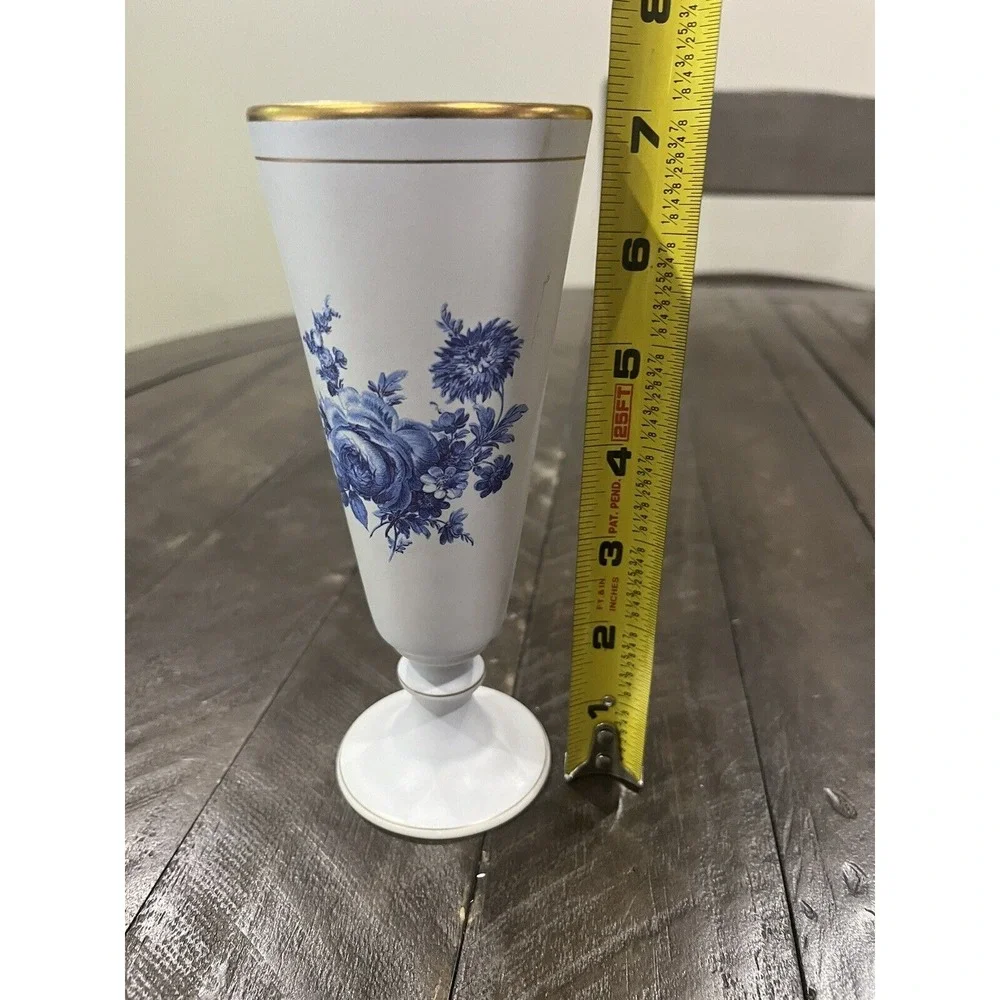 Flora Keramiek Vase Gouda Holland Blue‎ Rose 1834 Blue Interior Pedestal